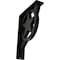 Ekena Millwork Austin Wrought Iron Bracket, (Triple center brace), Powder Coated Black 2"W x 7 1/2"D x 10"H BKTM02X07X10TAU - alternate 1